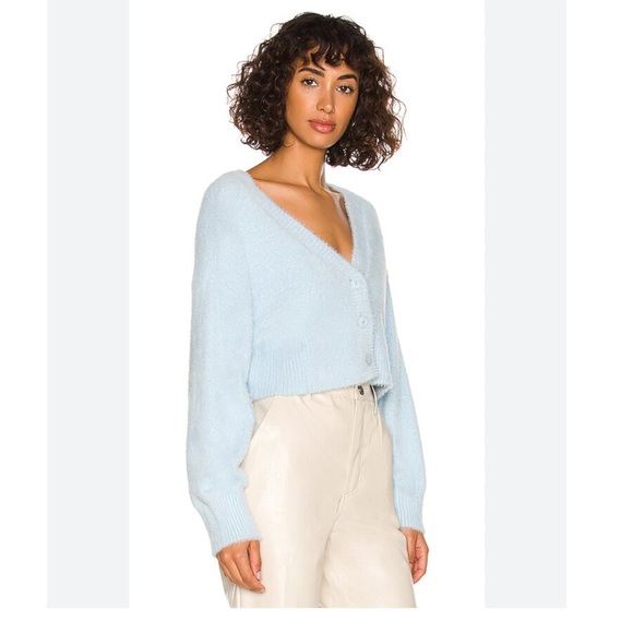 Gabby Cropped Cardigan in Baby Blue Lovers and Friends - Picture 3 of 3